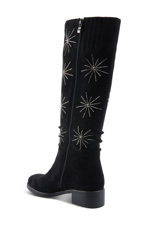 Azura By Spring Step Stardusk Crystal Boot In Black
