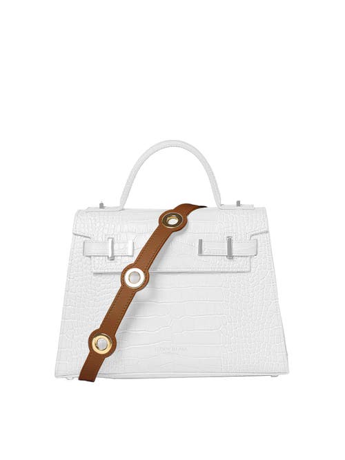 Shop Teddy Blake Eyelet Leather Strap In Camel Brown