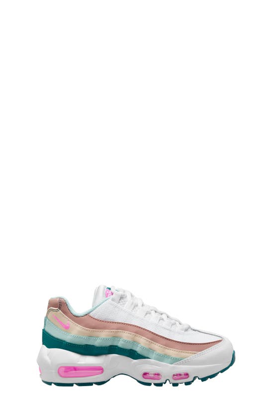 Nike Air Max 95 Recraft Gs Sneaker In White/ Pink/ Geode Teal/ Jade