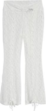 House of Sunny Lovers Lace Sheer Kick Flare Pants