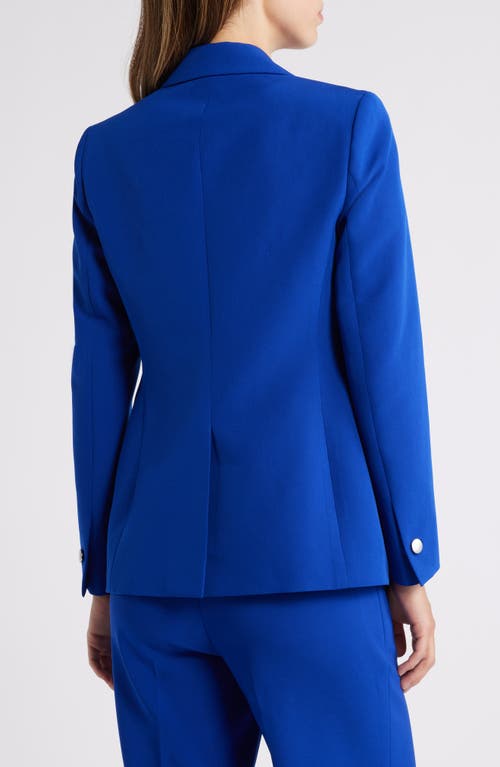 Anne Klein Zip Pocket Blazer In Vibrant Blue
