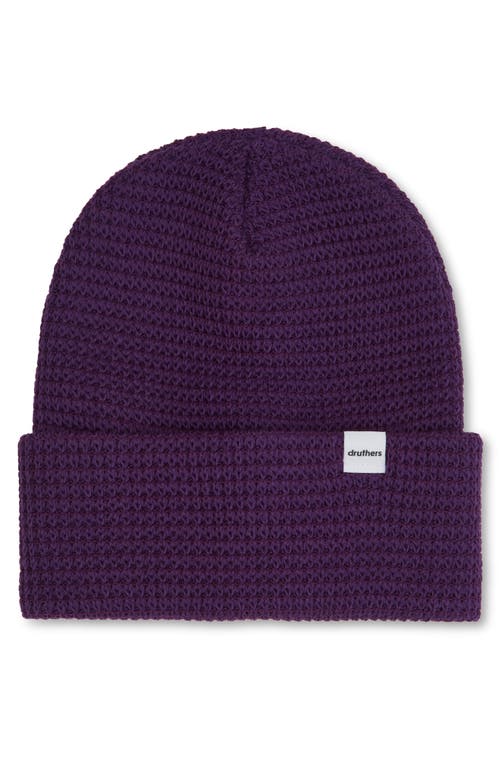 Druthers Nyc Organic Cotton Waffle Knit Beanie In Pattern