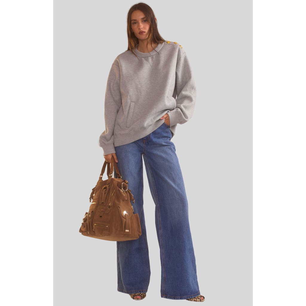 CYNTHIA ROWLEY CYNTHIA ROWLEY SHOULDER BUTTONS SWEATSHIRT