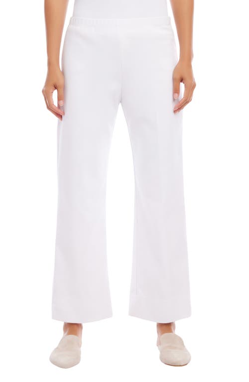 Crop Wide Leg Pants in Off White