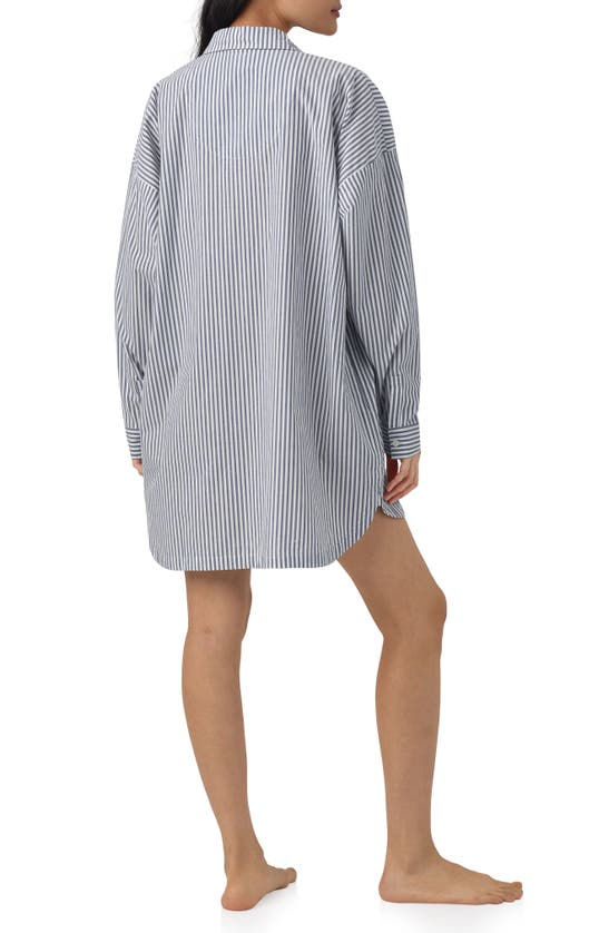 Bedhead Pajamas Ballet Stripe Organic Cotton Sleepshirt In Blue South Shore Stripe