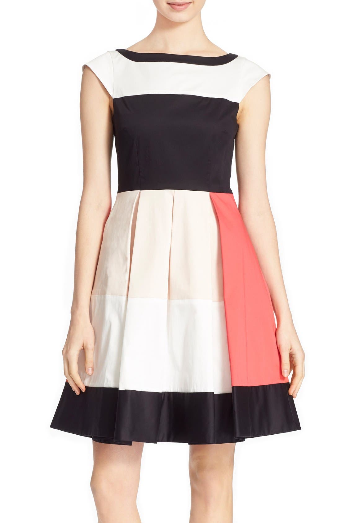 kate spade new york 'adette' colorblock fit & flare dress Nordstrom