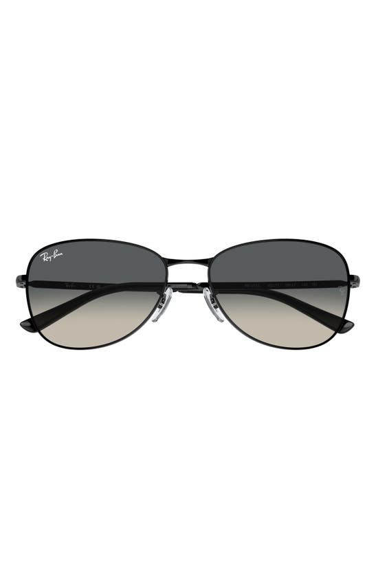 Shop Ray Ban Ray-ban 56mm Gradient Pilot Sunglasses In Black