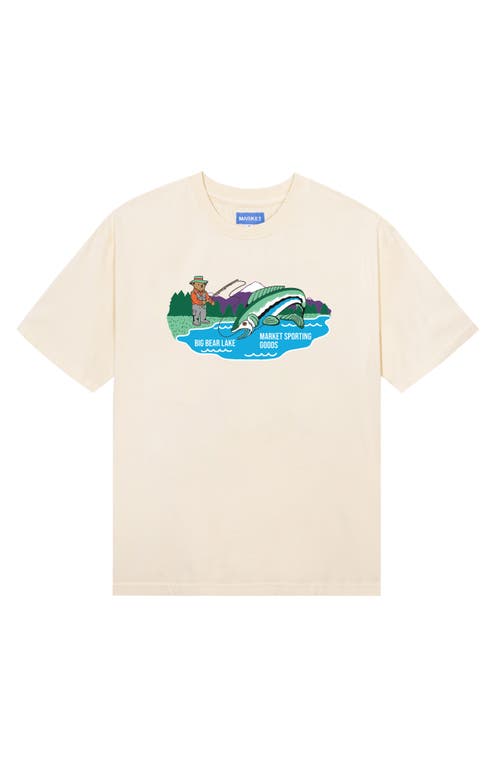 Shop Market Big Bear Cotton Graphic T-shirt In Ecru