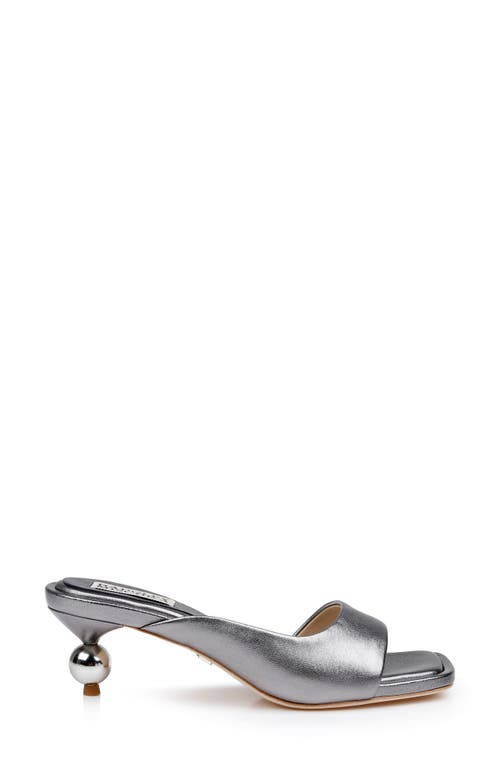 Shop Badgley Mischka Collection Baila Slide Sandal In Silver Antique