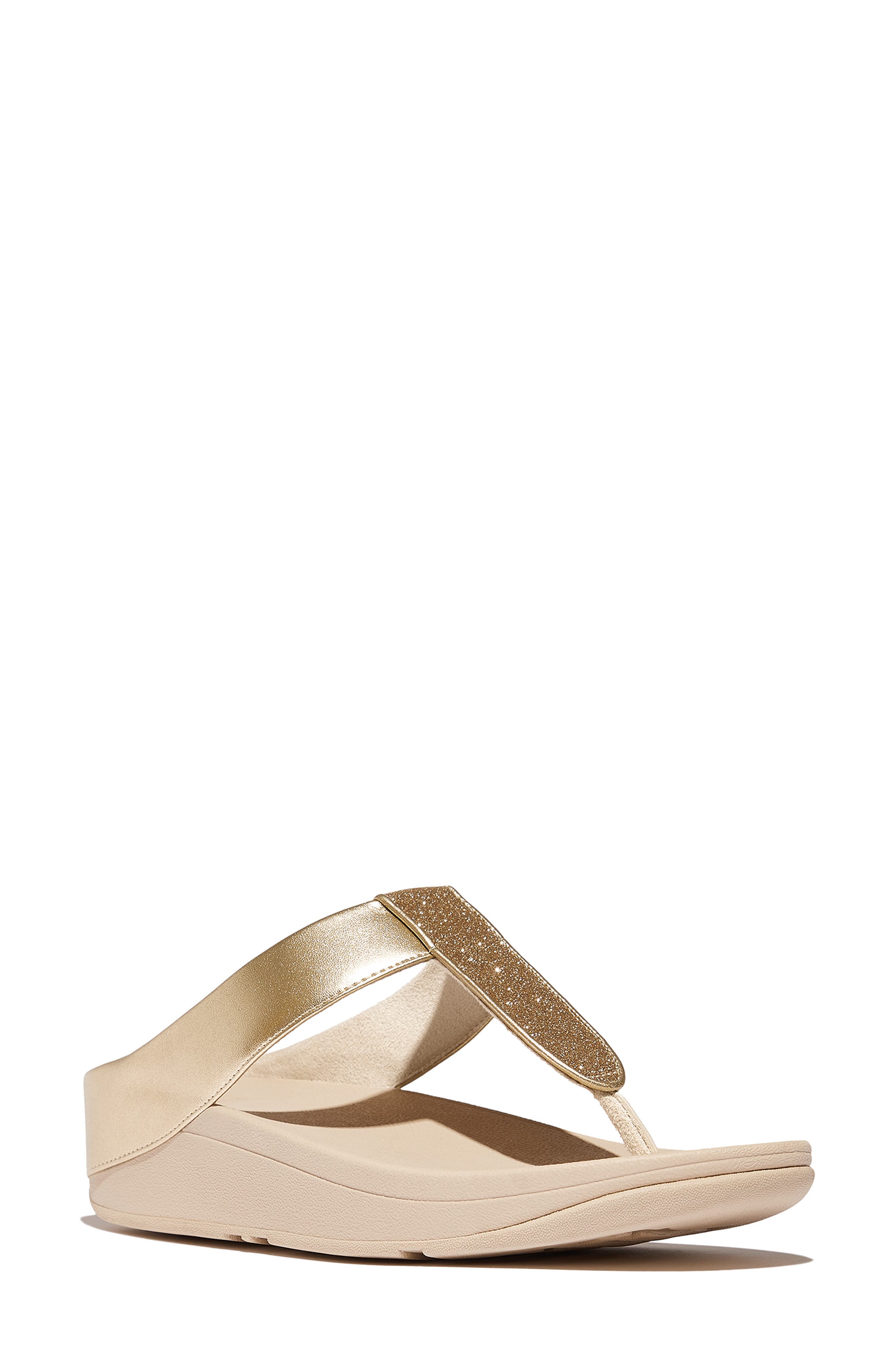 FitFlop Fino Platform Wedge Flip Flop in Yellow 