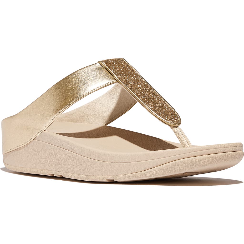 FitFlop Fino Platform Wedge Flip Flop in Yellow