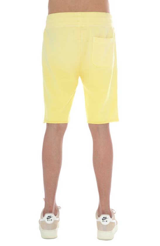 Shop Cult Of Individuality Cutoff Ombré Sweat Shorts In Vintage Yellow