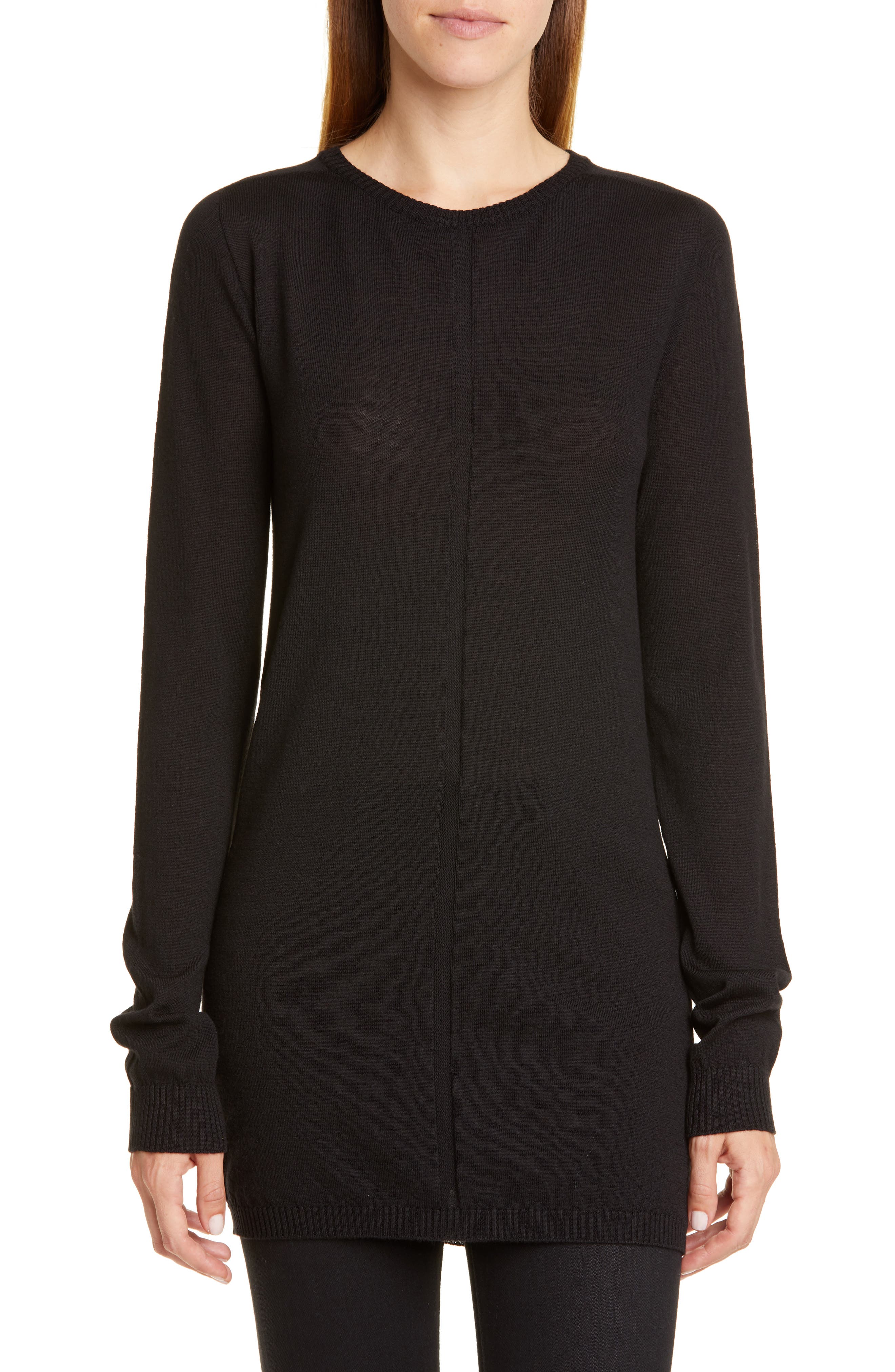 Rick Owens Merino Wool Sweater, Black