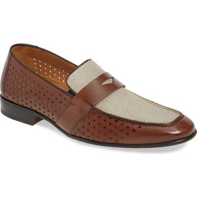 Mezlan Carlini Penny Loafer, Brown