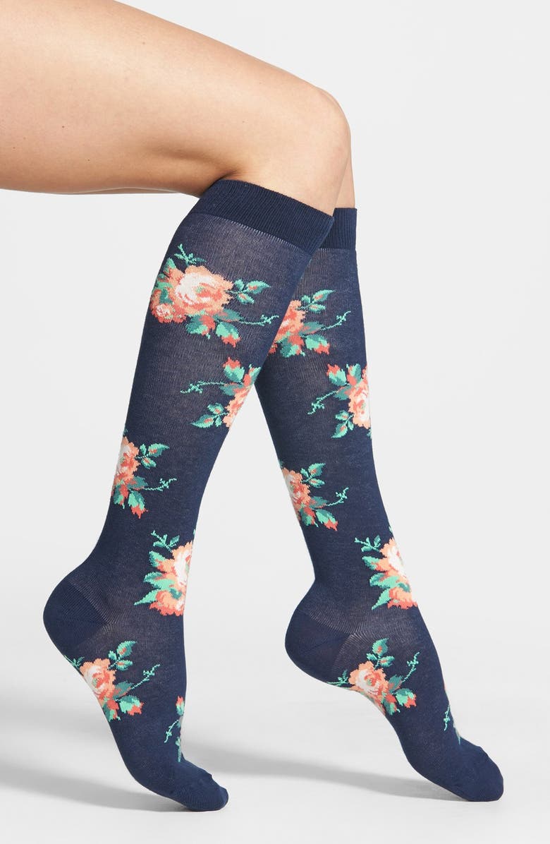 Nordstrom 'All Over Floral' Knee High Socks | Nordstrom