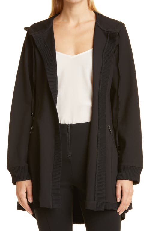 Donna Karan New York DONNA KARAN WOMAN Hooded Knit Jacket in Black