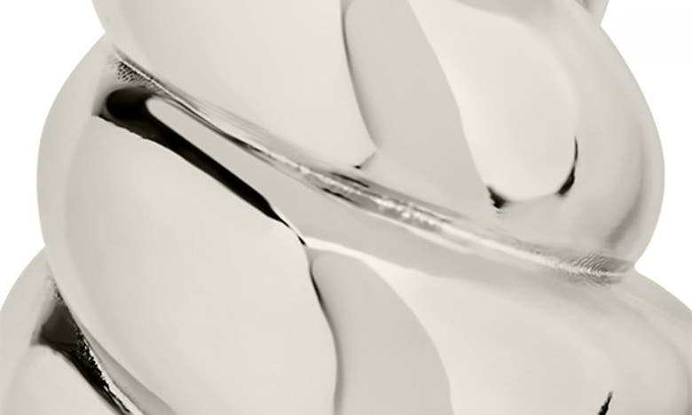 Sterling Forever Bobine Statement Earrings In Rhodium Plated In Silver