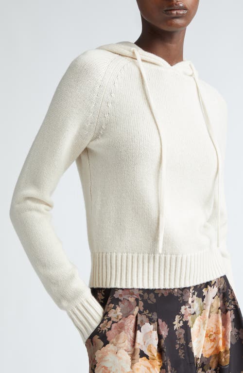 Shop Zimmermann Wool & Cashmere Hoodie Sweater In Macadamia