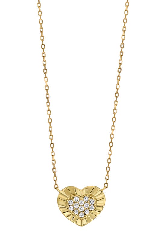 Shop Bony Levy Bl Icon Diamond Heart Pendant Necklace In 18k Yellow Gold
