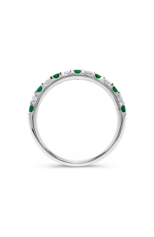 H.j. Namdar Diamond & Stone Stacking Ring In White Gold