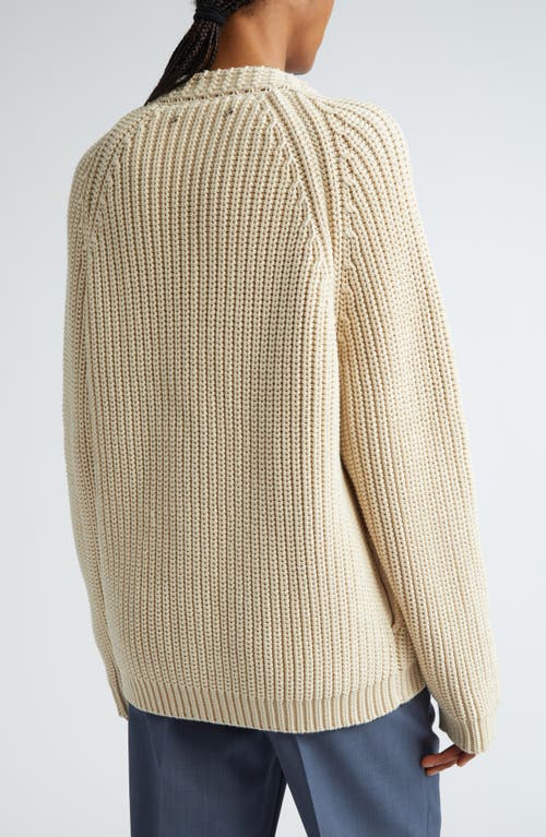 Golden Goose Journey Embroidered Cardigan In Parchment