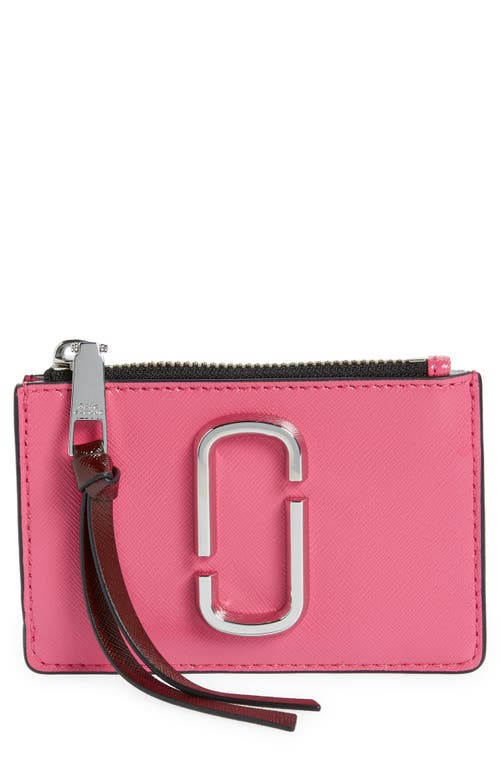 Marc Jacobs Snapshot Leather ID Wallet in Magenta Multi
