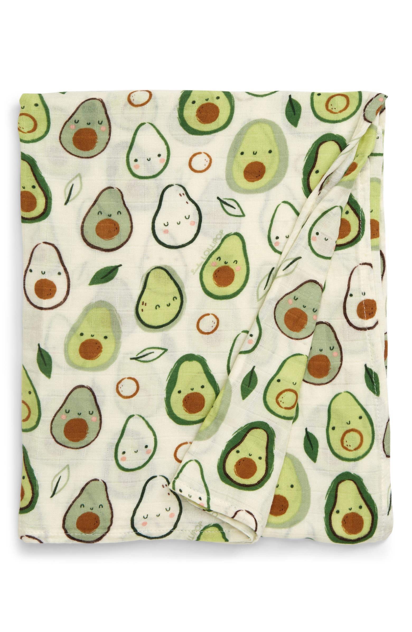 Loulou Lollipop Avocado Muslin Swaddle Blanket | Nordstrom