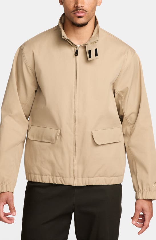 Shop Nike Sportswear Tech Pack Storm-fit Water & Wind Resistant Jacket In Khaki/ Star Blue/ Smoke Grey