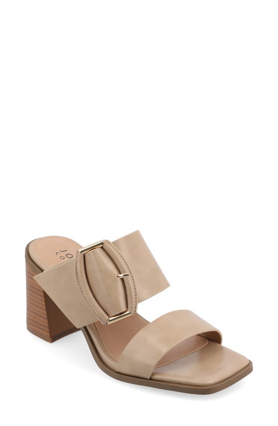 Journee Collection Block Heel Sandal In Tan