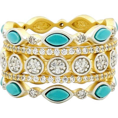 Freida Rothman Fleur Bloom Set Of 5 Stackable Rings