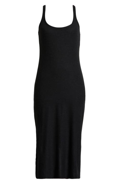 Shop Beyond Yoga Featherweight Resort Midi Tank Dress In Darkest Night