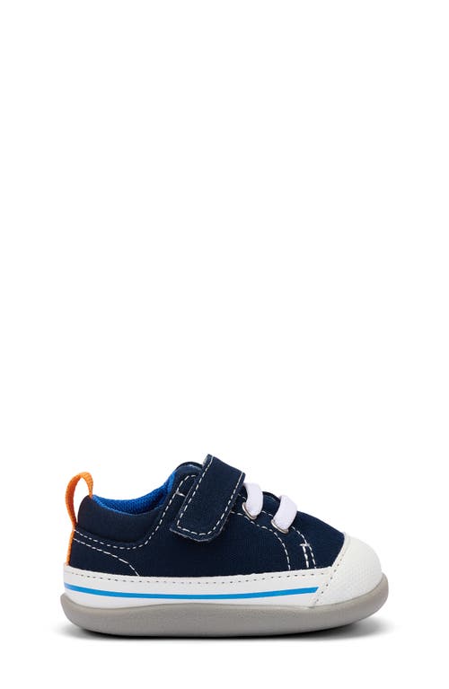 Shop See Kai Run Stevie Ii Sneaker In Navy Canvas