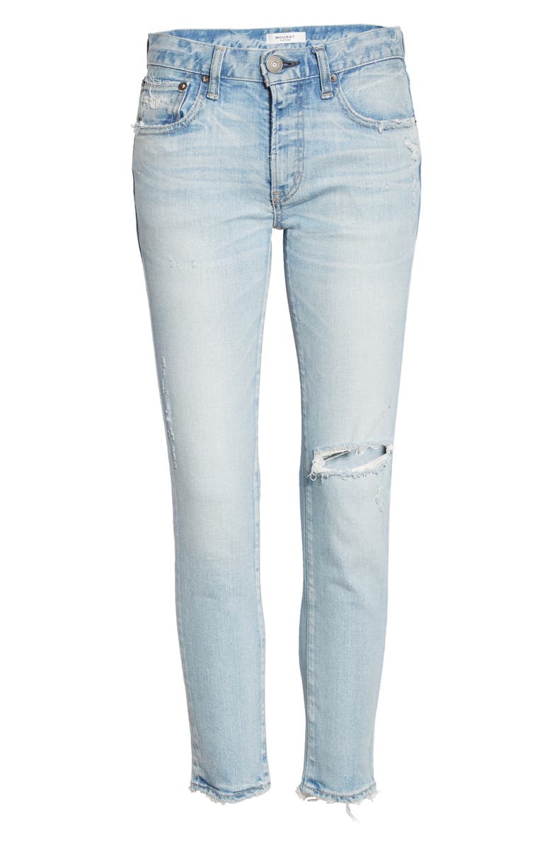 MOUSSY Vivian Ripped Skinny Jeans, Alternate, color, 