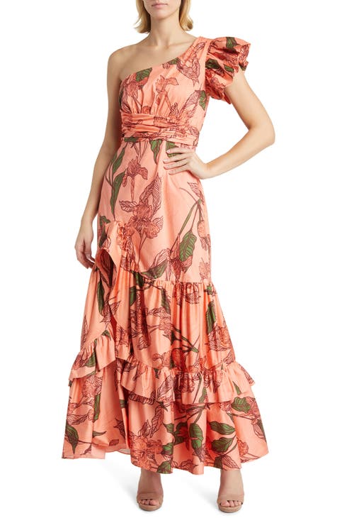 LEEy-World Party Dress Women's Floral Print Ruffle Hem Cami Dress V Neck  Sleeveless Boho Dresses Navy,XL