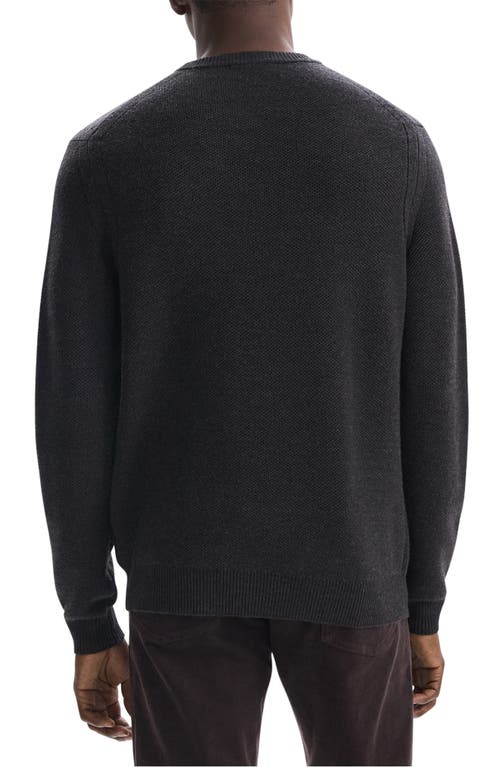 Shop Theory Honeycomb Merino Wool Crewneck Sweater In Mink Melange - 07q