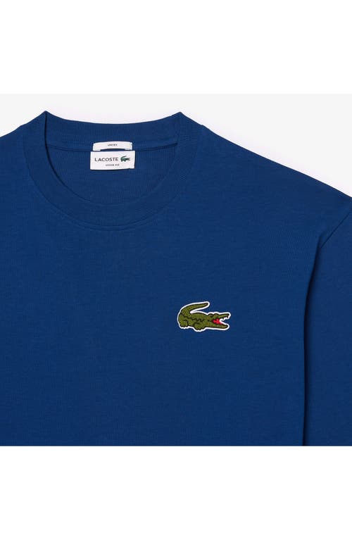 Shop Lacoste Loose Fit Cotton T-shirt In Globe