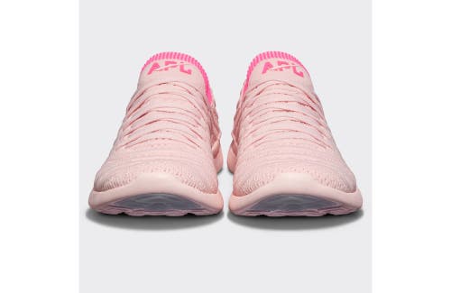 Shop Apl Athletic Propulsion Labs Techloom Wave Sneakers In Bleached Pink/fusion Pink