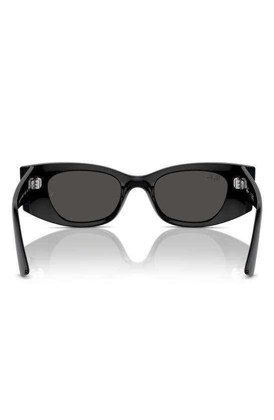 Shop Ray Ban Kat 49mm Small Rectangular Sunglasses In Black