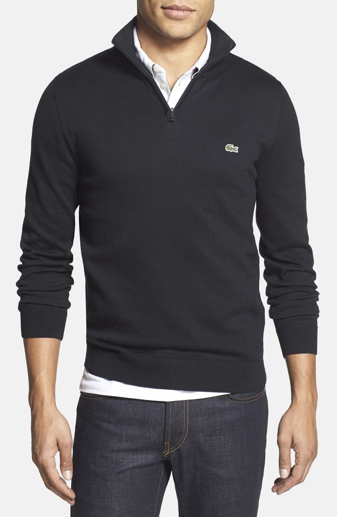 Lacoste Quarter Zip Pullover Sweater 