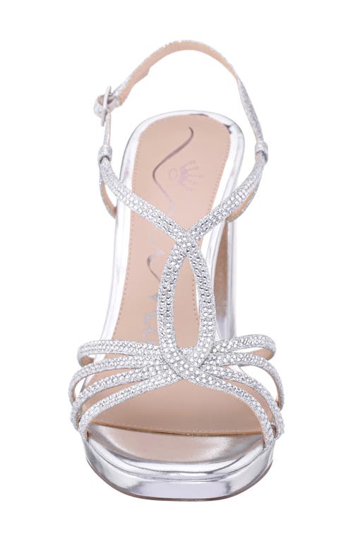 Nina Summer Slingback Platform Sandal In Silver