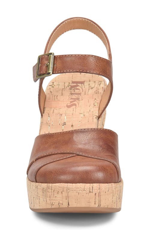 Korks Babette Ii Wedge Sandal In Dark Tan