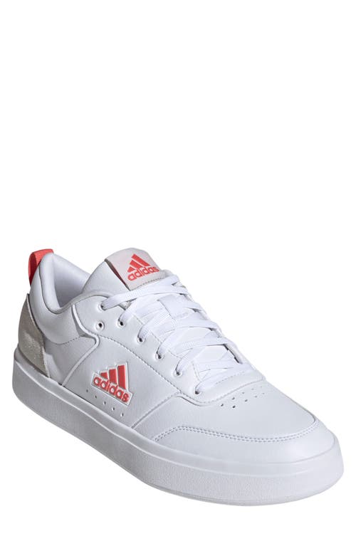 Shop Adidas Originals Adidas Park St. Tennis Sneaker In White/scarlet/grey 1