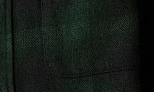 The Normal Brand Louis Heavyweight Flannel Overshirt In Evergreen Plaid