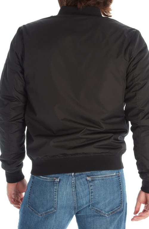 Px Men's Classic Faux Fur Lined Bomber Jacket In Black