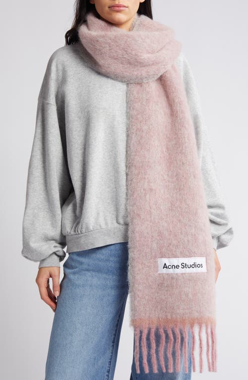 Acne Studios Valley Fringe Scarf in Dusty Pink at Nordstrom