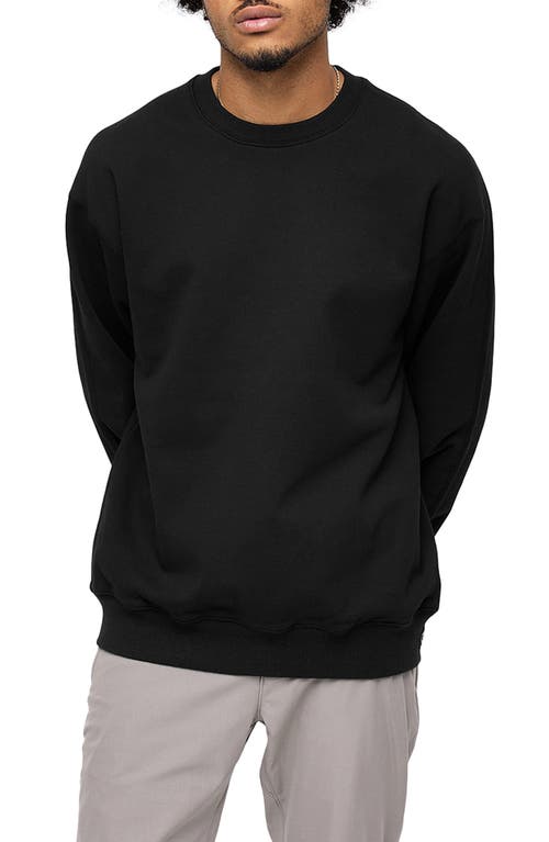Reigning Champ Midweight Terry Relaxed Crewneck Sweatshirt Black at Nordstrom,