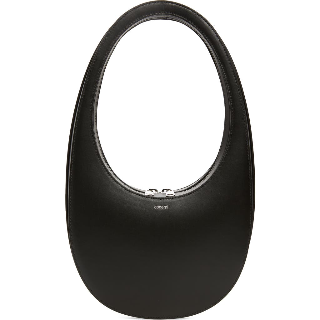 Coperni Swipe Leather Top Handle Bag In Black