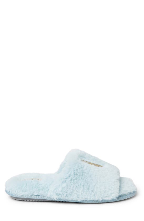 Dearfoams Novelty Faux Fur Bridal Slide In Blue