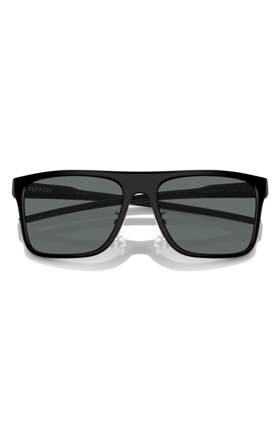 Shop Scuderia Ferrari 58mm Polarized Square Sunglasses In Matte Black