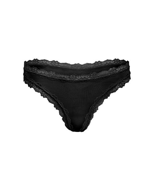 Shop Adore Me Amara Thong Panties In Black